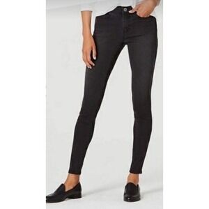 J. Jill Denim Leggings S-Pocket Black Wash Skinny Jeans‎ Size 4P